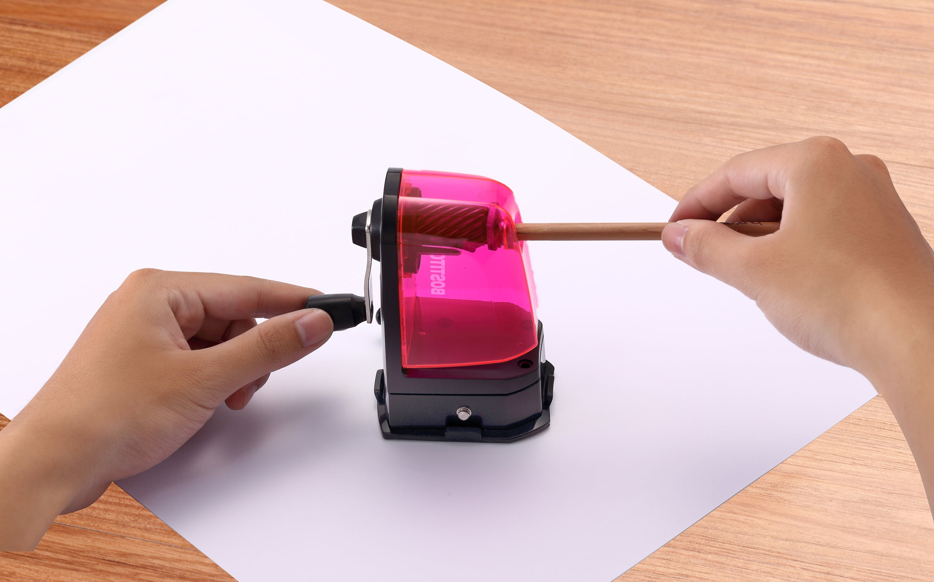Bostitch Multi Mount Manual Kids Pencil Sharpener, Red
