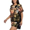 thumbnail image 2 of Saiise Five Nights At Freddy'S Pajamas Sets for Women Soft Short-Sleeved Pjs with Lounge Shorts Two Piece Sleepwear S-4XL, 2 of 7