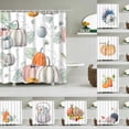 thumbnail image 2 of Shower Curtain Watercolor Pumpkins Halloween Thanksgiving Pumpkin Fall Serios Polyester Waterproof Shower Curtains r, 2 of 7