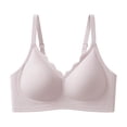 thumbnail image 4 of KHONTS,Women's No Underwire Seamless Push up Bras Wireless Soft Bra Scalloped Full Coverage Everyday Bralettes Pink XXXL, 4 of 4