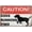 Color 1042, variant on Caution Dogs Running Free Metal Tin Sign Funny Outdoor Road Yard Outside Sign Vintage Decor 12 X 8