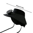 thumbnail image 2 of Xfvqtps Solar Fan Hat Visor Straw Beach Hat for Mens and Womens with Fan Wide Brim Neck Protect Summer UV Protection Visor Solar Powered for Beach Travel Camping Sports, 2 of 7