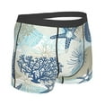 thumbnail image 3 of Disketp Algae Corals And Seashells Men'S Boxer Briefs,Soft And Breathable Cotton Underwear With Comfortflex Waistband, 3 of 9