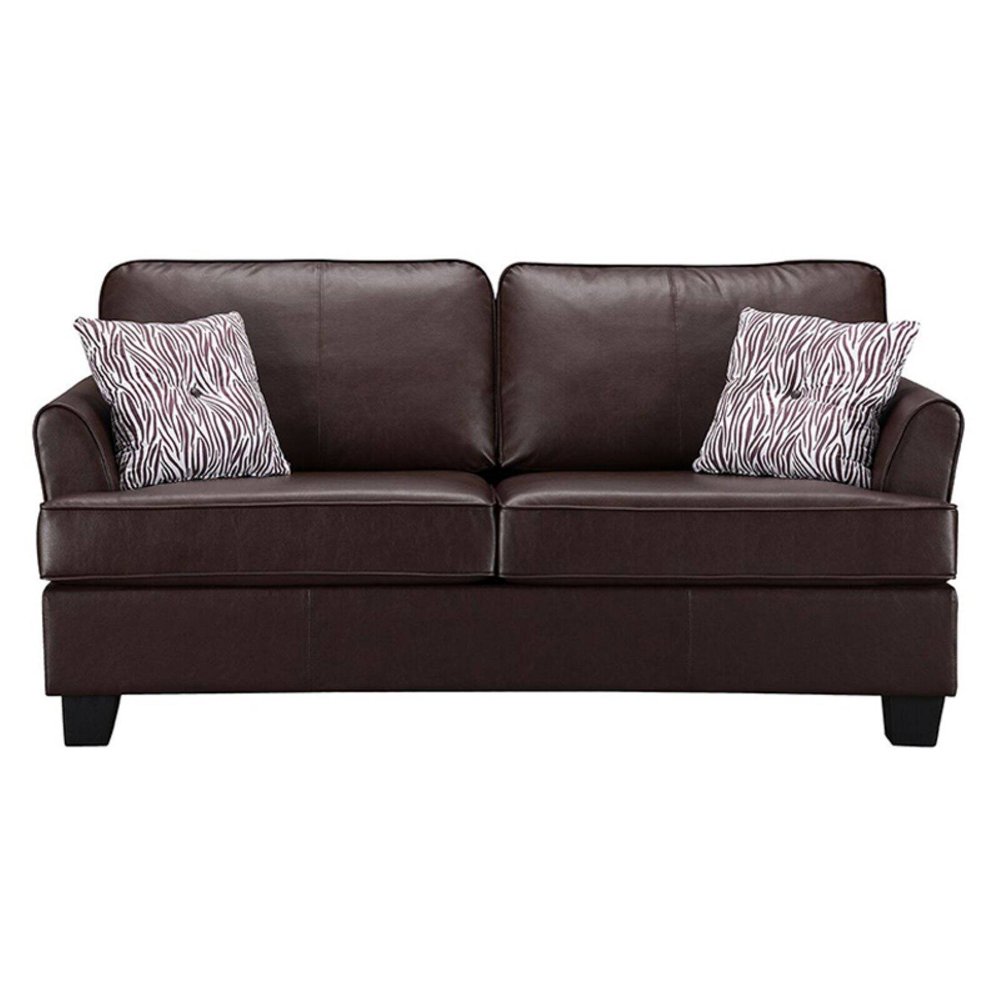 K&B Hayden Full Sofa Bed in Faux Leather, Multiple Colors