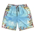 thumbnail image 4 of Bixox Men's Sea and Fish printing Casual Classic Fit Short Summer Beach Shorts, 4 of 6