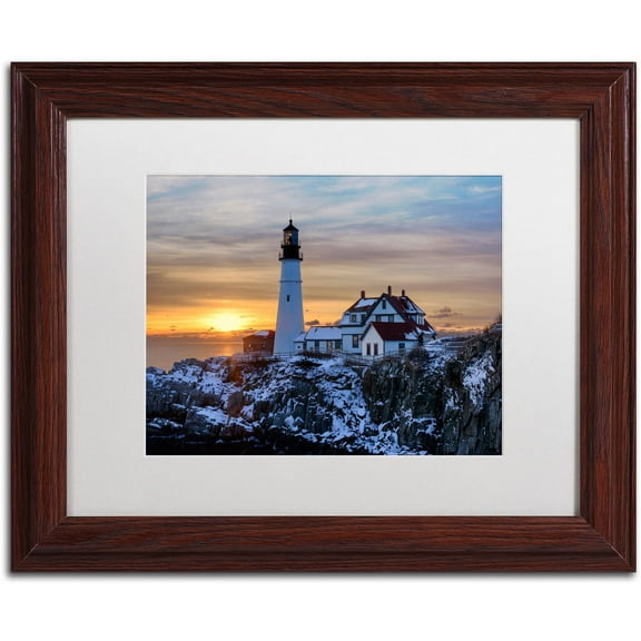 Trademark Fine Art "Maine Classic" Canvas Art by Michael Blanchette Photography White Matte, Wood Frame