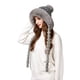 thumbnail image 4 of Gorro de invierno de punto con forro polar y cubre orejas y cara | Gorro de lana grueso, cálido y resistente al viento para climas fríos, 4 of 6