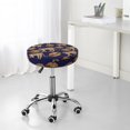 thumbnail image 7 of Round Bar Stool Seat Covers, funny lip Leopard print blue Elastic Round Chair Cover Stool Seat Slipcover Bar Stool Cushions Round Pad for 12-14 inch, 7 of 7