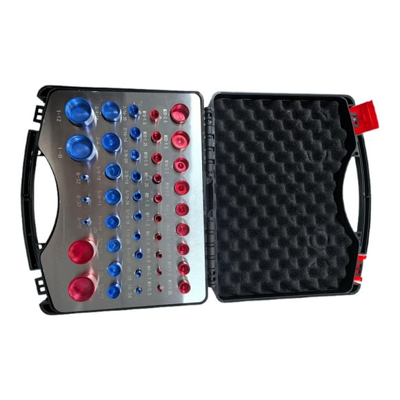 KLKCMS 44Pcs Nut and Bolt Thread Checker Thread Gauge for Repairsmen Auto Mechanics