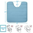 thumbnail image 5 of Smiry Memory Foam Bathroom rugs Toilet mats, U-Shaped Contour Carpet, 24" x 24", Blue, 5 of 8