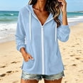 thumbnail image 6 of Jackets for Women Lightweight Long Sleeve Zip up Jacket Loose Fit with Pockets for Outdoor Travel Casual Hooded Jackets,Sizes S-2XL, 6 of 9