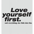 thumbnail image 2 of "Love Yourself First" Women's Vivid White Crew Neck Short Sleeve Top-Medium, 2 of 6