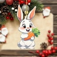 Easter Pendant Acrylic Flat Cartoon Rabbit Carrot Pattern Car Home
