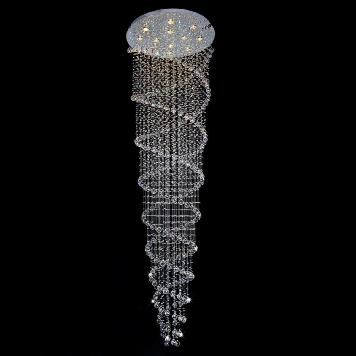 Finesse Decor 12 Light Double Helix Clear Crystal Chandelier
