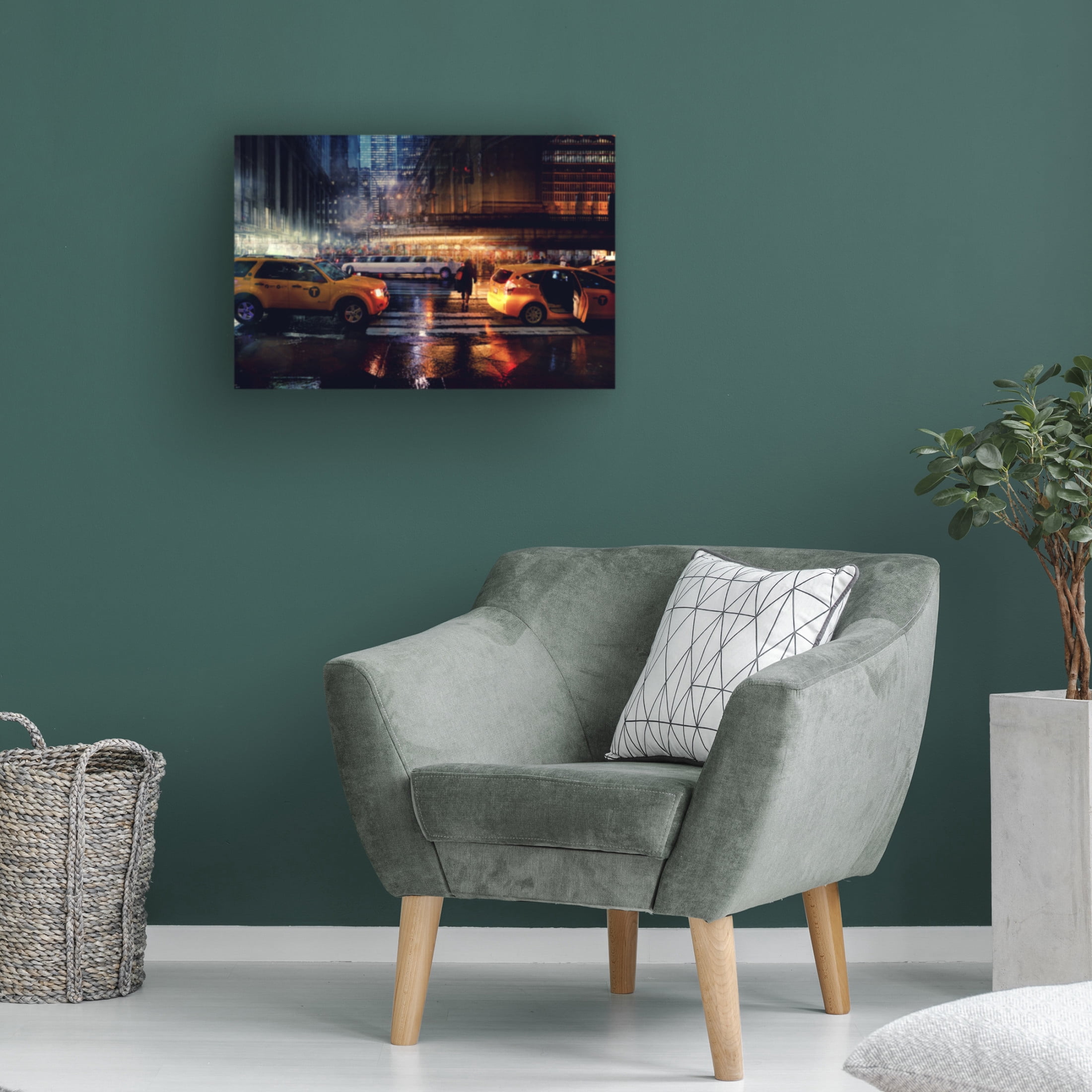 Canvas Wall Art - Massimo Della Latta 'Taxi' Wall Art for Living Room, Bedroom, or Office Décor by Trademark Fine Art - 19 x 12 Inches