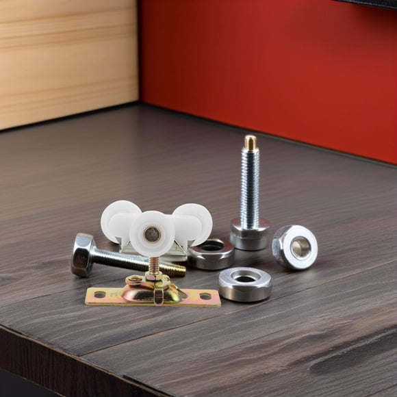 GOOHOCHY 1Jgo Rodamientos Para Puertas Correderas Silenciosos En Plata Con Duraderas Para Armarios Y Cocinas