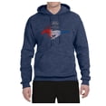 thumbnail image 2 of Wild Bobby, Classic Ford Mustang Car Logo, Cars and Trucks, Unisex Graphic Hoodie Sweatshirt, Vintage Heather Navy, Large, 2 of 3