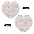 thumbnail image 2 of Kdxio Colorful Bunny Pocket Mirror, 1X/2X Travel Makeup Mirror 2-Sided Folding Small Mirror Portable Double-Sided Magnifying Cosmetic Mirror for Gift-Heart Shape, 2 of 9