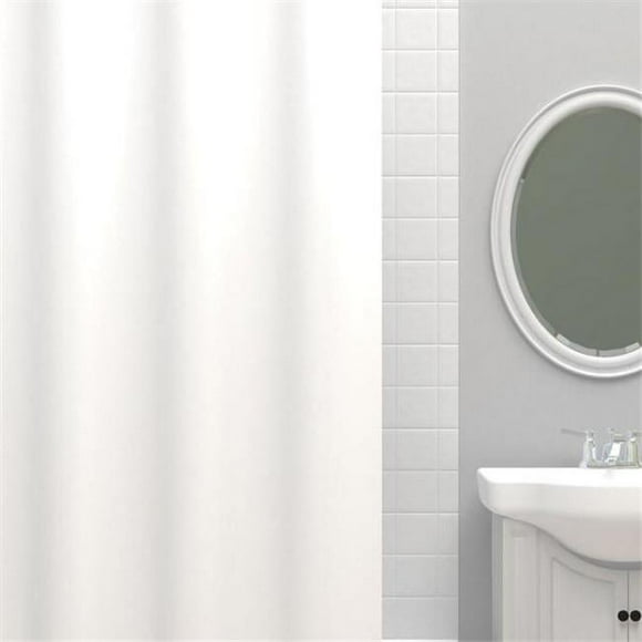Zenna Home 272119 70 x 72 Po. Doublure de Douche en PEVA Poids Moyen, Blanc