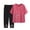 Pink Pajama Sets for Women, variant on TARIENDY Cotton Pajamas for Women Set Plus Size 2 Piece Loungewear Embroidered Short Sleeve Tops and Cropped Pants Soft Comfy Sleepwear Blue XXXL