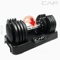 thumbnail image 7 of CAP Barbell 25 lb Adjustable Dumbbell Set, Quick Select Adjustability from 5-25 lb, Pair, Black, 7 of 7