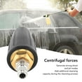 thumbnail image 3 of Pressure Washer  Nozzle, Stainless Steel Black High Pressure Washer Rotating Nozzle Ceramic 360 Rotating  for Car, 3 of 8