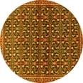 thumbnail image 1 of Ahgly Company Indoor Round Persian Yellow Traditional Area Rugs, 4' Round, 1 of 4