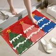 thumbnail image 5 of Grrvtrz Christmas Velvet Floor Mat Bathroom Against-slide Mat Christmas Tree Print Decorative Carpet Suitable for Bedroom Door Bathroom Sturdy Decoration,Holiday Products,Christmas Gifts, 5 of 6