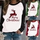 thumbnail image 5 of Pntutb Navidad moda mujer Casual manga larga impreso señoras sudaderas tops Pntutb Pntutb-2393, 5 of 5
