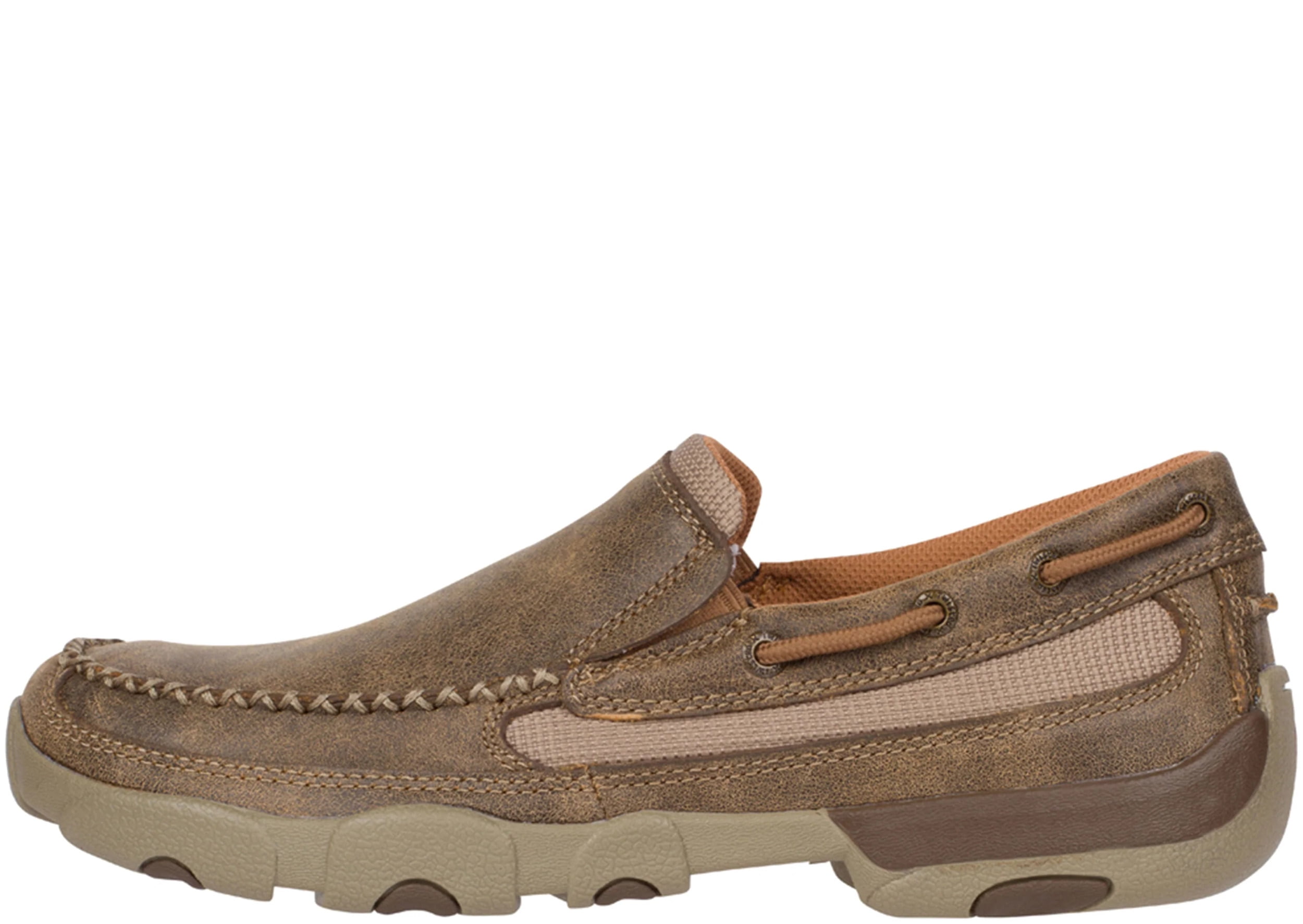Twisted X Men\'s MDM0049 Driving Moc Bomber Leather Taupe Size 12M Twisted X Brown Casual Shoes for Men with Upper Leather for  main image 4