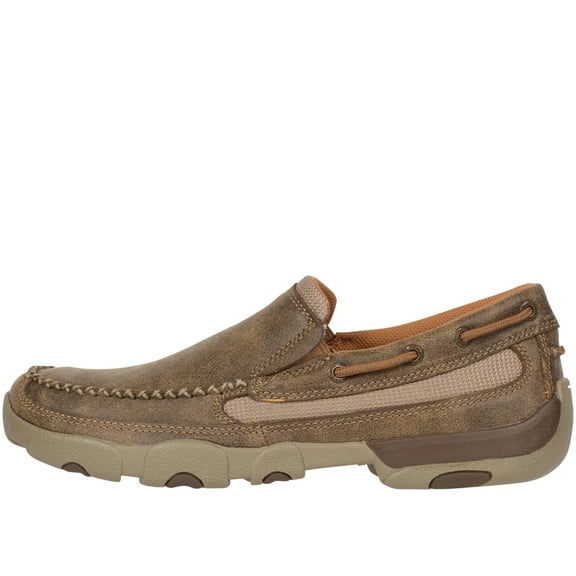 Men's Twisted X MDMS002 Driving Moc Slip On Bomber Leather 10 M