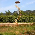 thumbnail image 3 of Hanging Ornament Decor Double Heart Pattern Creative Wood Grain Wind Chime Bell, 3 of 4