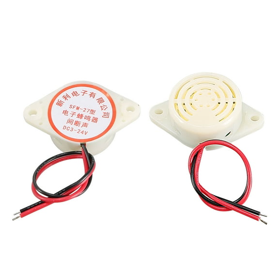 Unique Bargains 2PCS HYT-3015B Intermittent Sound DC3-24V 80dB Piezoelectric Buzzer 48x30x15mm