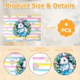 thumbnail image 4 of HAHADAXA Easter Table Placemats Set of 4, Thickened Micro Fiber Peach Easter Placemat for Kitchen Table, Bunny Cloth Placemats & Square Placemats for Farmhouse Style, Fiber Washable Placemat, 4 of 7
