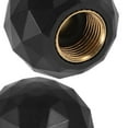 thumbnail image 3 of PENIKOKO 5Pcs Tire Valve Caps Metal and Rubber Black Durable Valve Stem Covers for Cars, 3 of 8