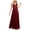 Burgundy, variant on Women's V Neck Sleeveless Gown V Neck Elastic Waist Embroidered Tulle Maxi Formal Dress Gala Cocktail Dresses Gold