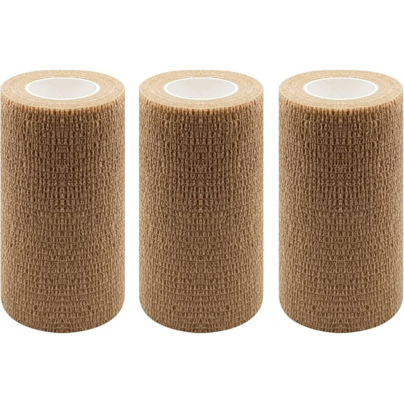 3 Rolls Self Adhesive Bandage Wrap 4 Inch Self Adherent Wrap Self Stick Bandages Wrap Stretch Bandage for Wrist Ankle Swelling Sprains