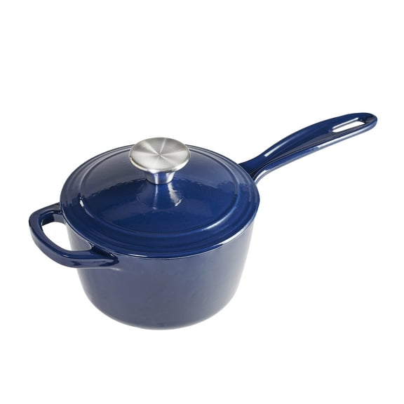 Servappetit 1.5 qt. Cobalt Glazed Enamel Cast Iron Saucepan