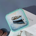 thumbnail image 4 of Shiartex Boat Water Paddle Small Jewelry Box for Women Necklace Ring Earring Organizer Green, 4 of 5