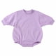 thumbnail image 1 of Body De Bebé Canastilla Onesies Para Niños Pequeños Otoño Primavera Niñas Niños Lindo Mameluco Manga Larga Botón Sudadera Monos Púrpura Odeerbi LM103-2595, 1 of 8