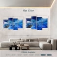 thumbnail image 4 of Elephant Stock Abstract Sky Wall Art - Horizontal Multi Panel Canvas - Living Room Wall Decor - Abstract Multi Panel - Blue And Gray Decor - 75" x 48", 4 of 8