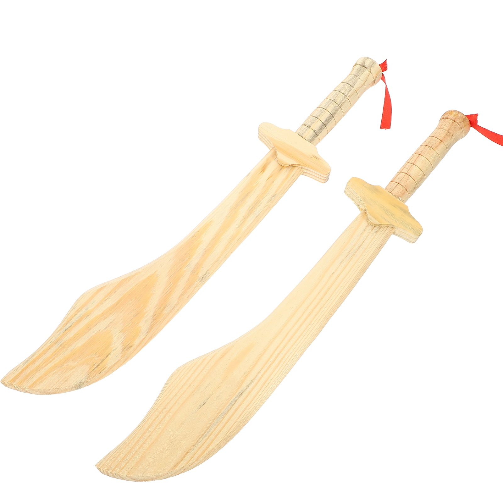 NUOLUX 2pcs Wooden Toy Swords for Kids Wood Sword Toy Simulation Wooden