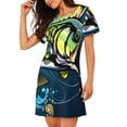 thumbnail image 2 of Rocae Big bass fish1 for Nightgowns for Women Sleep Shirts Short Sleeve Nightshirt Pullover Nightdress, 2 of 6