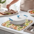 thumbnail image 2 of Microfibre Drying Mat for Kitchen Autumn Floral Leaves Butterfly Dish Drying Drainer Mat Absorbent Drying Mat Washing Up for Glass, Plate & Cup 16inch X 18inch, 2 of 7
