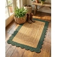 thumbnail image 4 of Sivi 2 x 3 Feet Handmade Scallop Braided Jute Rug - Natural Jute Area Rug, 4 of 14