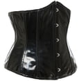thumbnail image 2 of European and American sexy short PU leather waist clip palace corset women's shapewear wholesale-black-XXL, 2 of 5