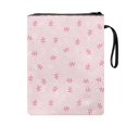 thumbnail image 2 of HELLHERO Bible Case Bag, 1pcs Polyester Fabric Zipper Reusable for Journal, 11.42 x 8.66 Inch, Pink Leaf Print, 2 of 8