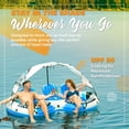 thumbnail image 2 of Sunlite Sports Heavy Duty River Tube (2 People) - Dual-Person Inflatable Float with Built-in Cooler & Detachable Canopy - Perfect for River, Lake & Pool Adventures, 2 of 7