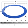 thumbnail image 5 of 16FT Trampoline Cover,Trampoline Replacement Safety Pad, Waterproof Trampoline Accessories Safety Spring Cover Round Frame Pad,Blue, 5 of 7
