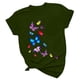 thumbnail image 4 of Camiseta de mujer, camisetas divertidas y bonitas de manga corta para otoño, camiseta con estampado de mariposa, regalo, blusa, regalo para mujer Pompotops hfajkhk125445, 4 of 8